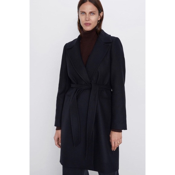 LAST 1!🔥ZARA COAT WITH FAUX FUR COLLAR - Picture 9 of 12